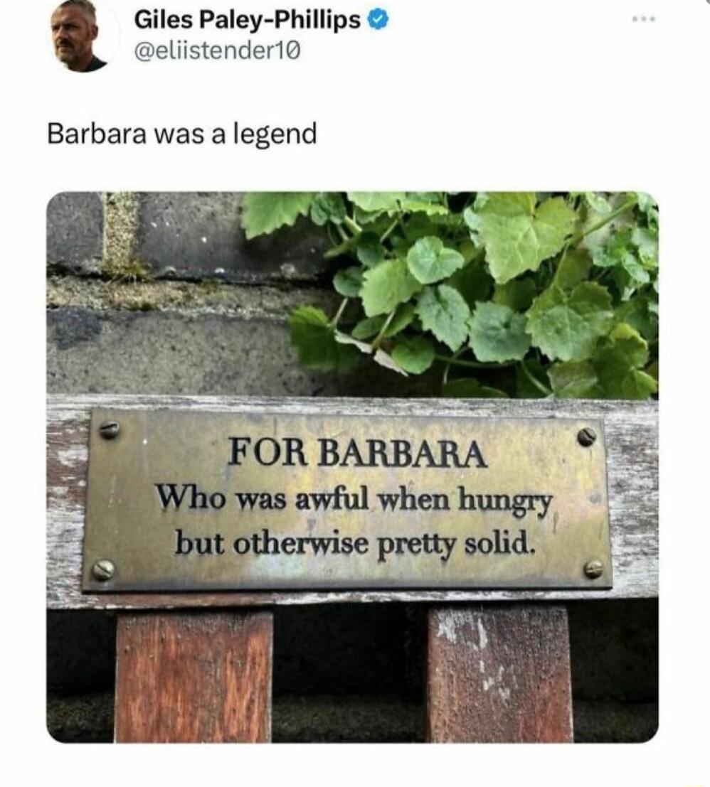 les Paley Phillips iistender1 Barbara was a legend