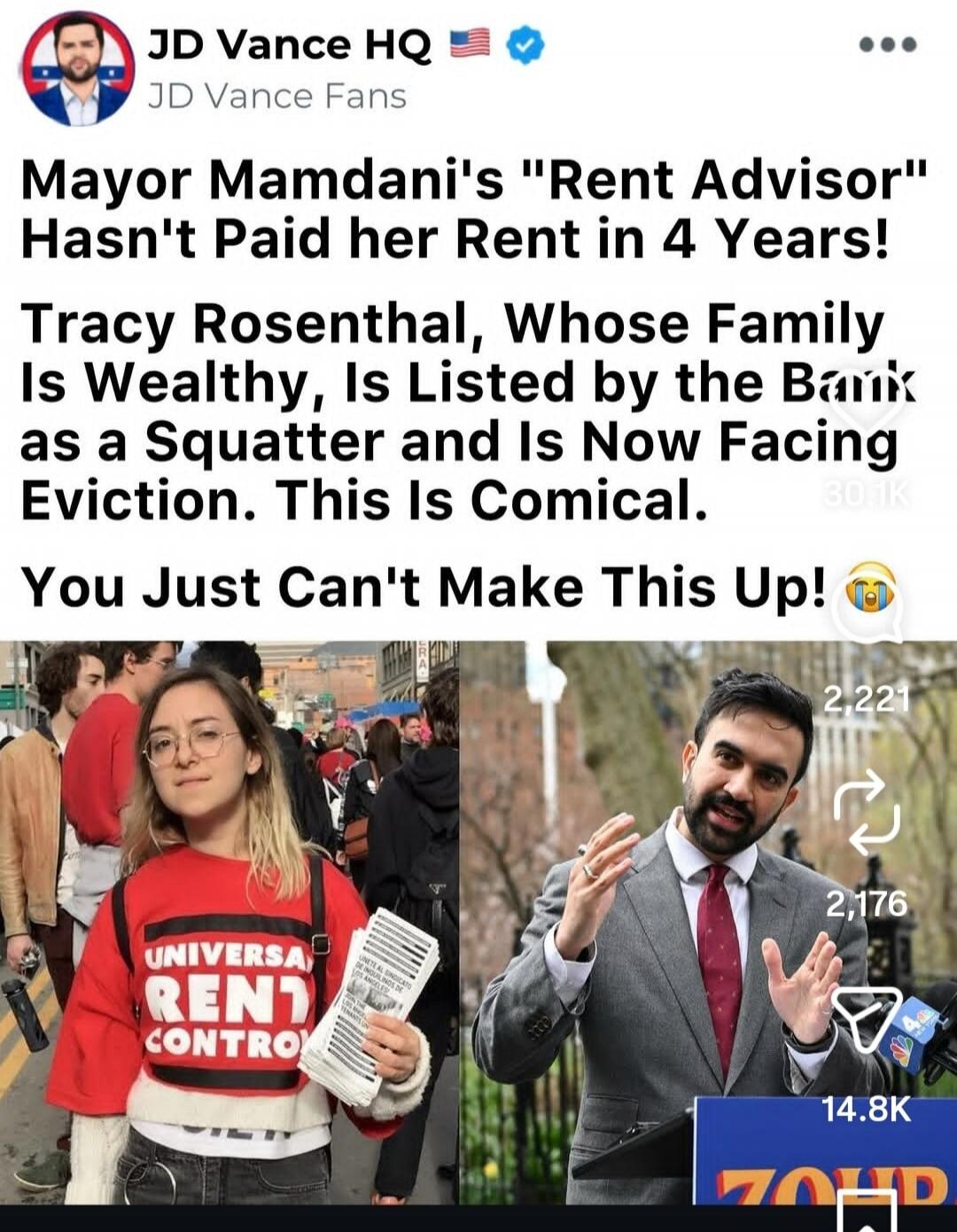 JD Vance HQ JD Vance Fans. Mayor Mamdani's 