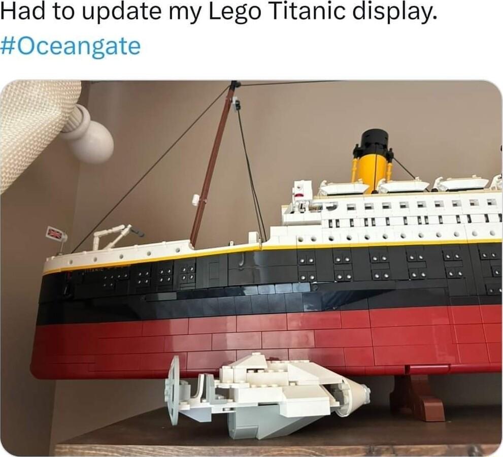 to update my Lego Titanic display