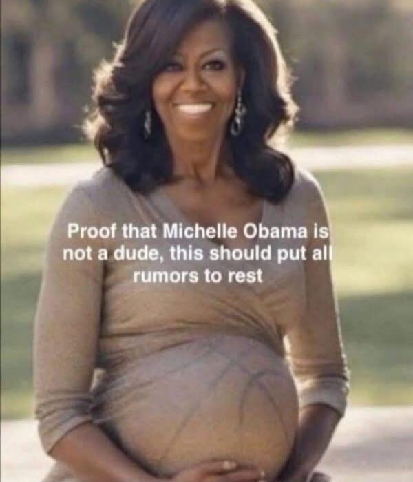 Proof that Michelle Obama is not a dude, this should put all rumors to rest