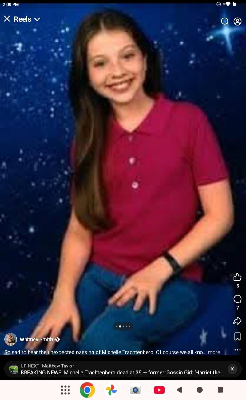 So sad to hear the unexpected passing of Michelle Trachtenberg. Of course we all know... more BREAKING NEWS: Michelle Trachtenberg dead at 39 — former 'Gossip Girl'! 'Harriet the...