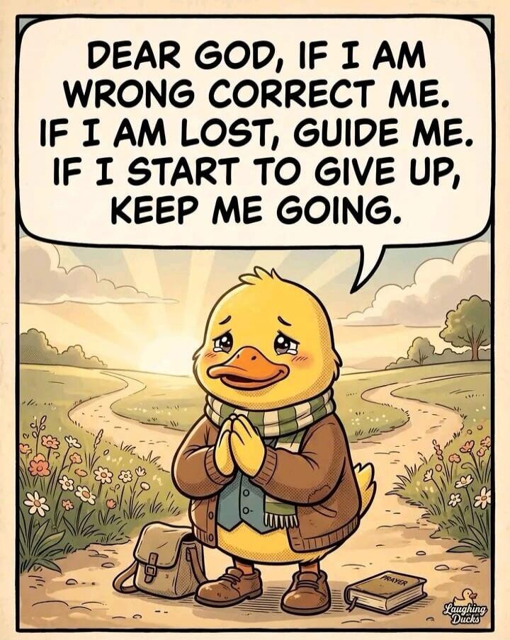 DEAR GOD, IF I AM WRONG CORRECT ME. IF I AM LOST, GUIDE ME. IF I START TO GIVE UP, KEEP ME GOING.