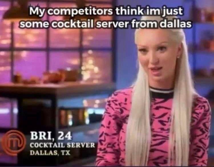 Y co petltorsthlnklmjust meocktall server from dallas PN COCKIMI SERVER AJ LEVAE I