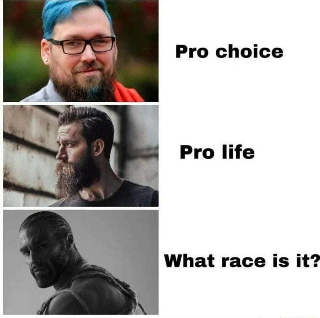 Pro choice Pro life What race is it