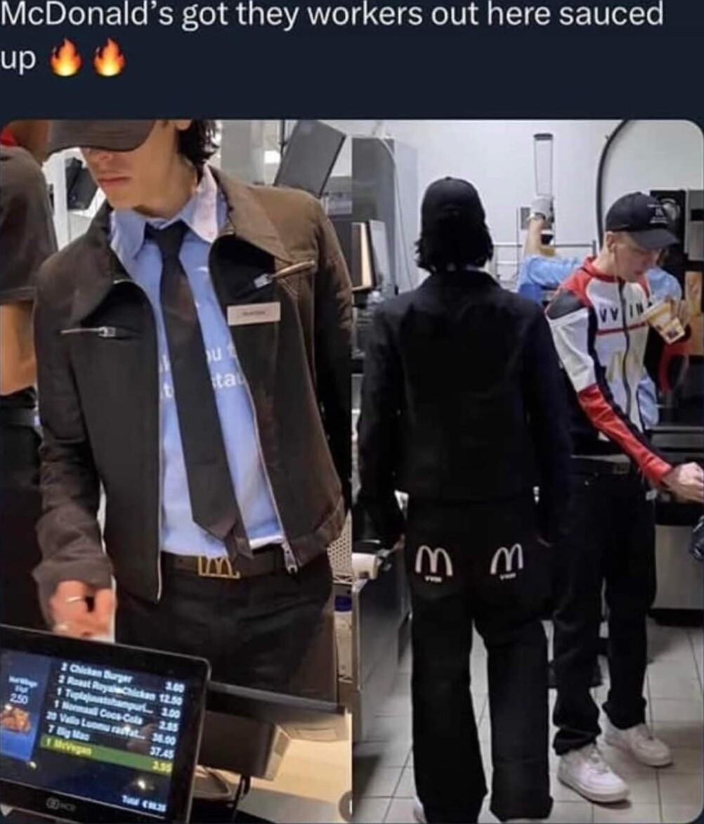 McDonalds got they workers out here sauced uwp