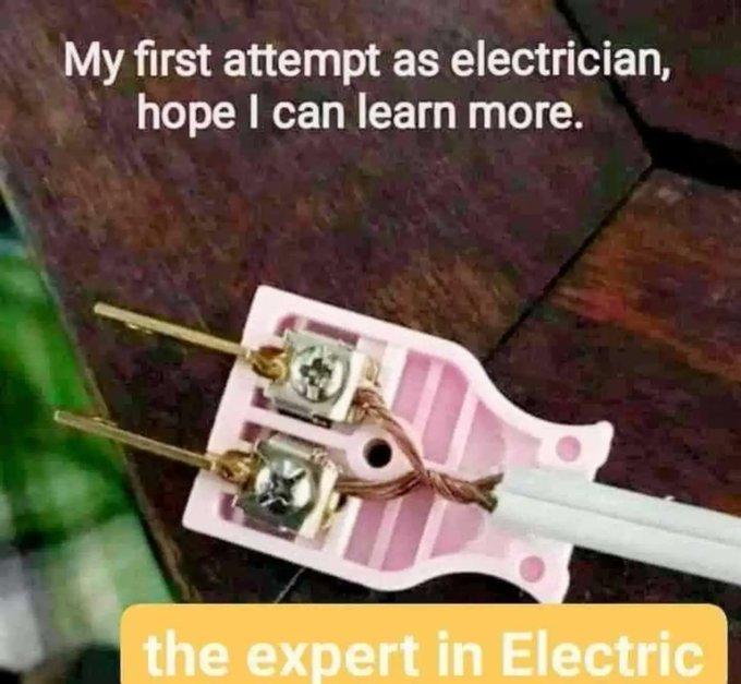My first attempt as electrician hope can learn more