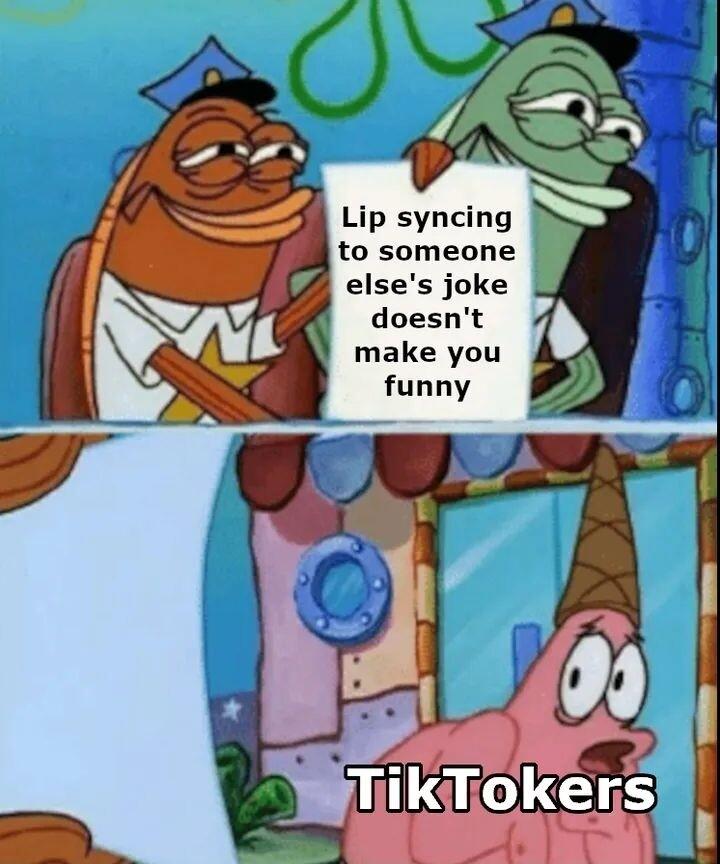 Lip syncing to someone elses joke doesnt make you