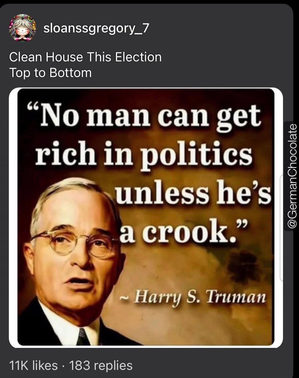 Clean House This Election Top to Bottom. 