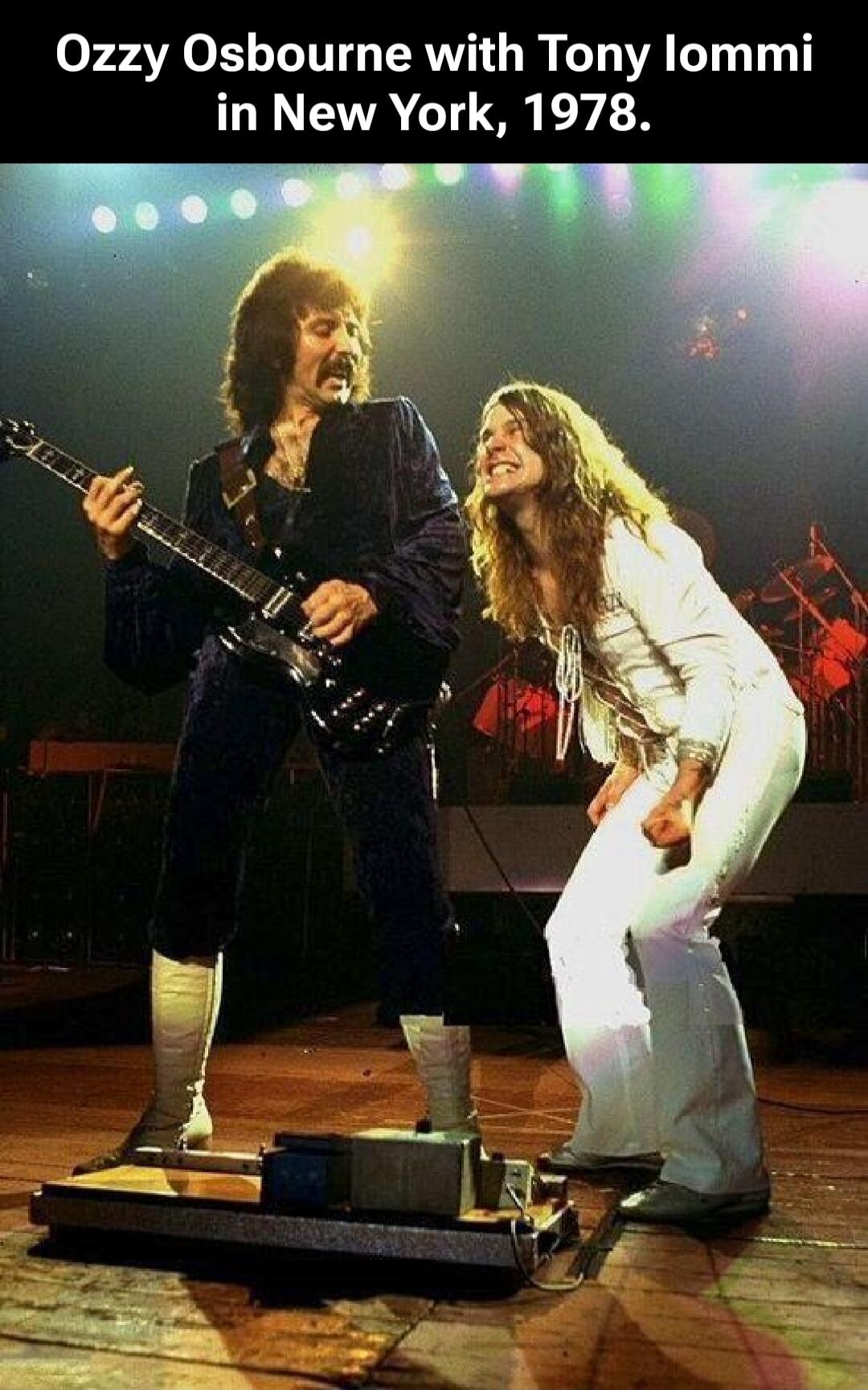 Ozzy Osbourne with Tony Iommi in New York, 1978.