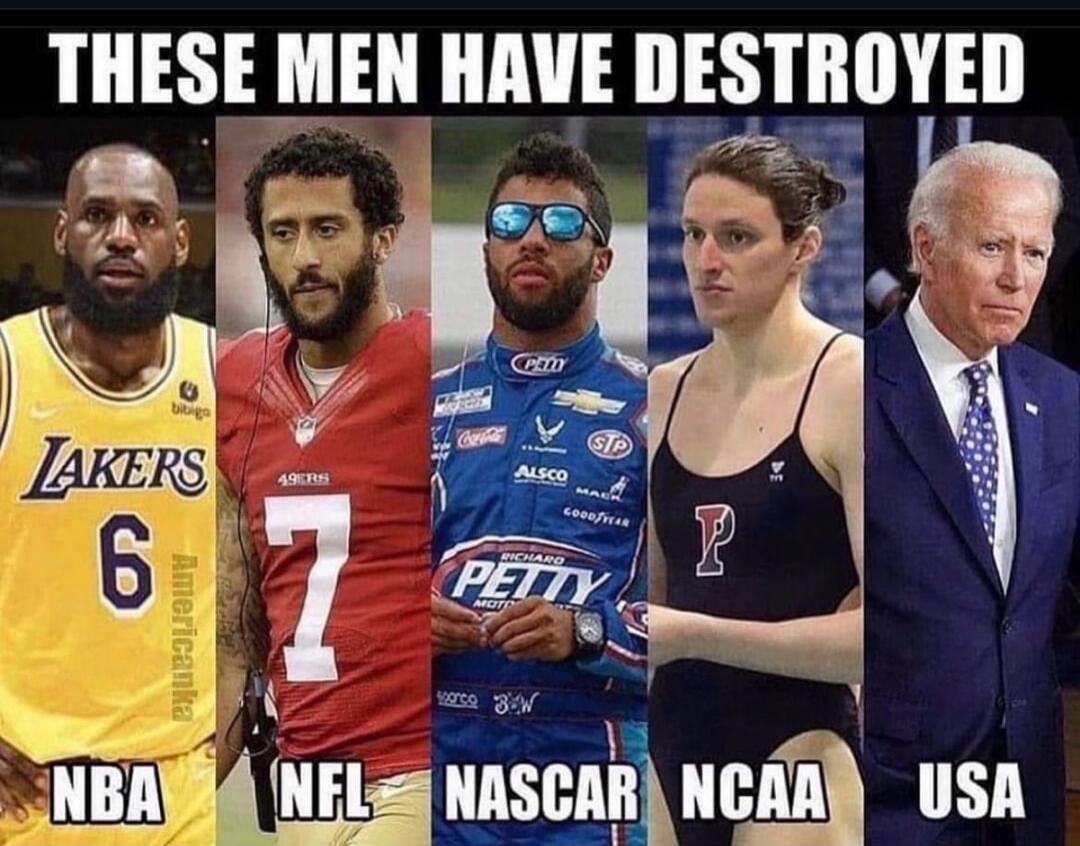 THESE MEN HAVE DESTROYED NBA NFL NASCAR NCAA USA