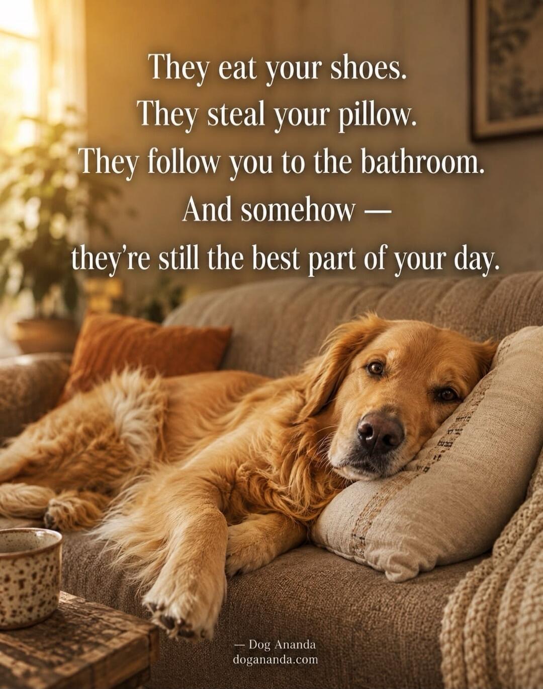 They eat your shoes. They steal your pillow. They follow you to the bathroom. And somehow — they're still the best part of your day.