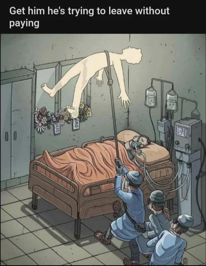 Get him hes trying to leave without paying