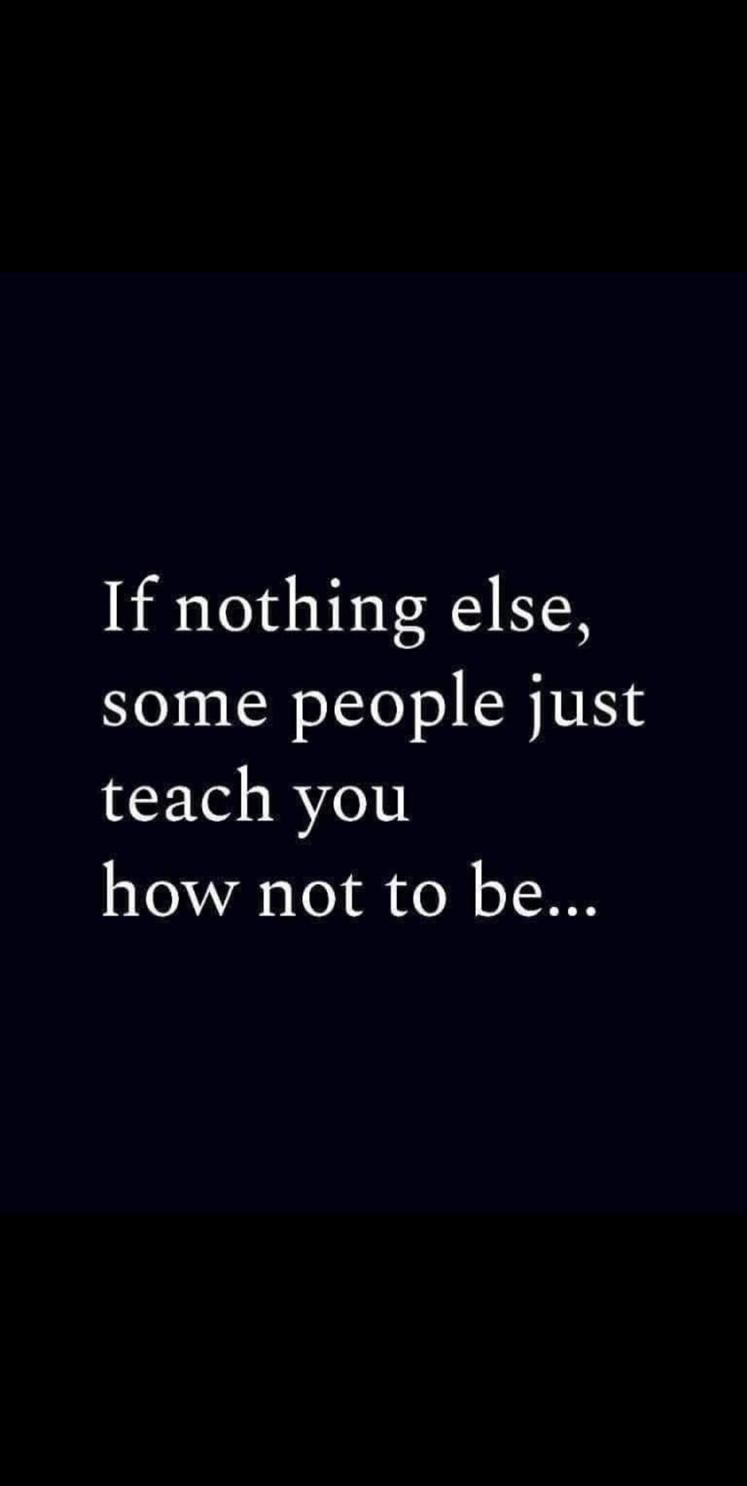If nothing else, some people just teach you how not to be...