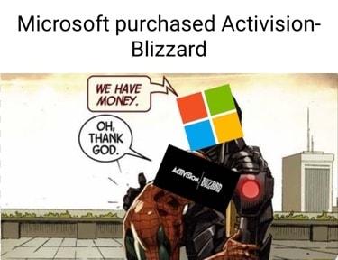 Microsoft purchased Activision Blizzard