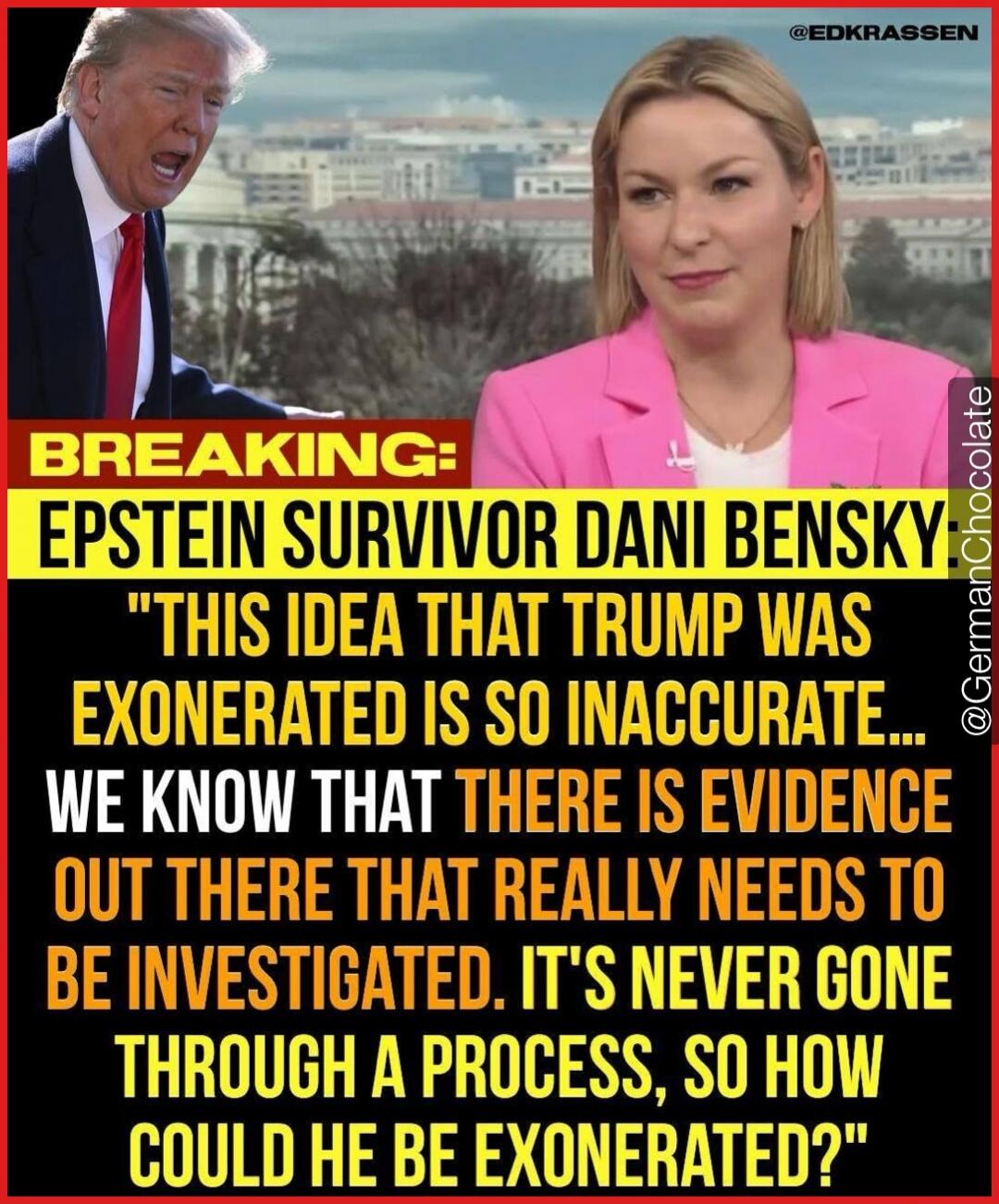 BREAKING: EPSTEIN SURVIVOR DANI BENSKY 