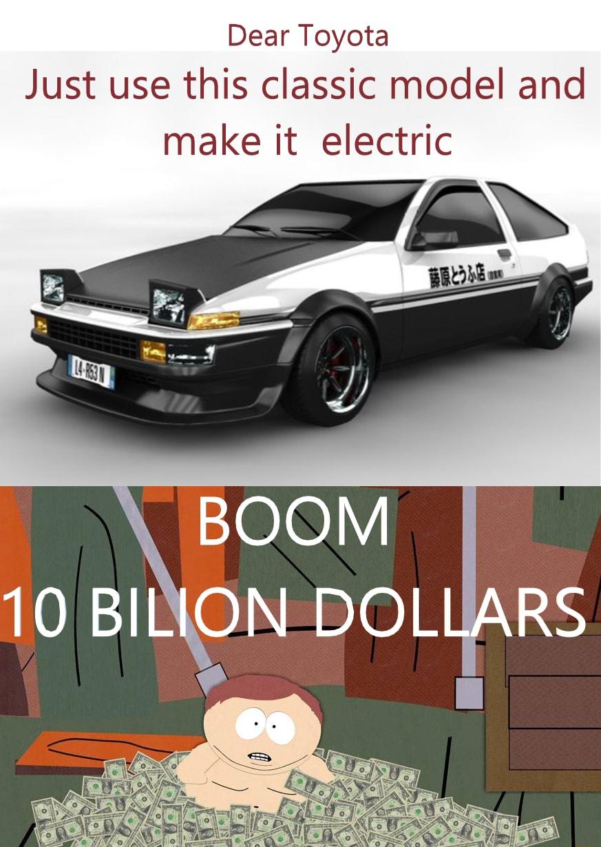 Dear Toyota Just use this classic model and make it electric