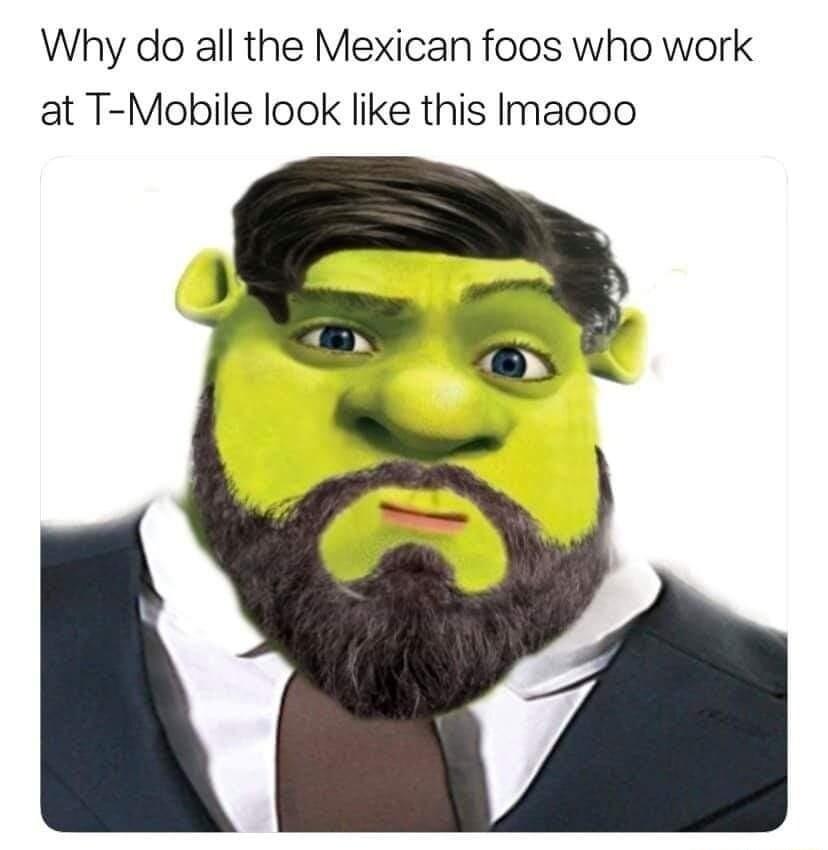 Why do all the Mexican foos who work at T Mobile look like this Imacoo