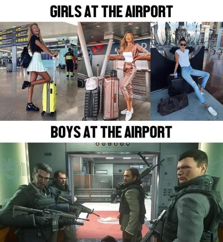 GIRLS AT THE AIRPORT T p BOYS AT THE ARPORT