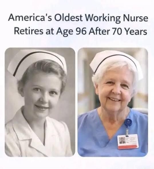 America's Oldest Working Nurse Retires at Age 96 After 70 Years