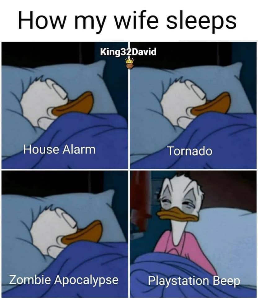 How my wife sleeps L EYDETT House Alarm Tornado