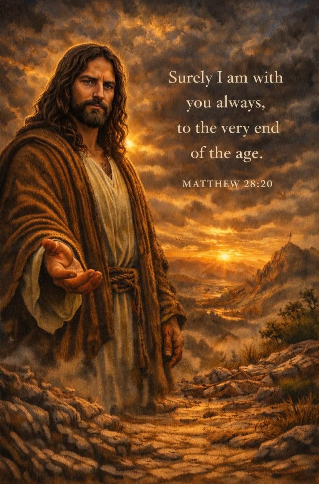 Surely I am with you always, to the very end of the age. MATTHEW 28:20