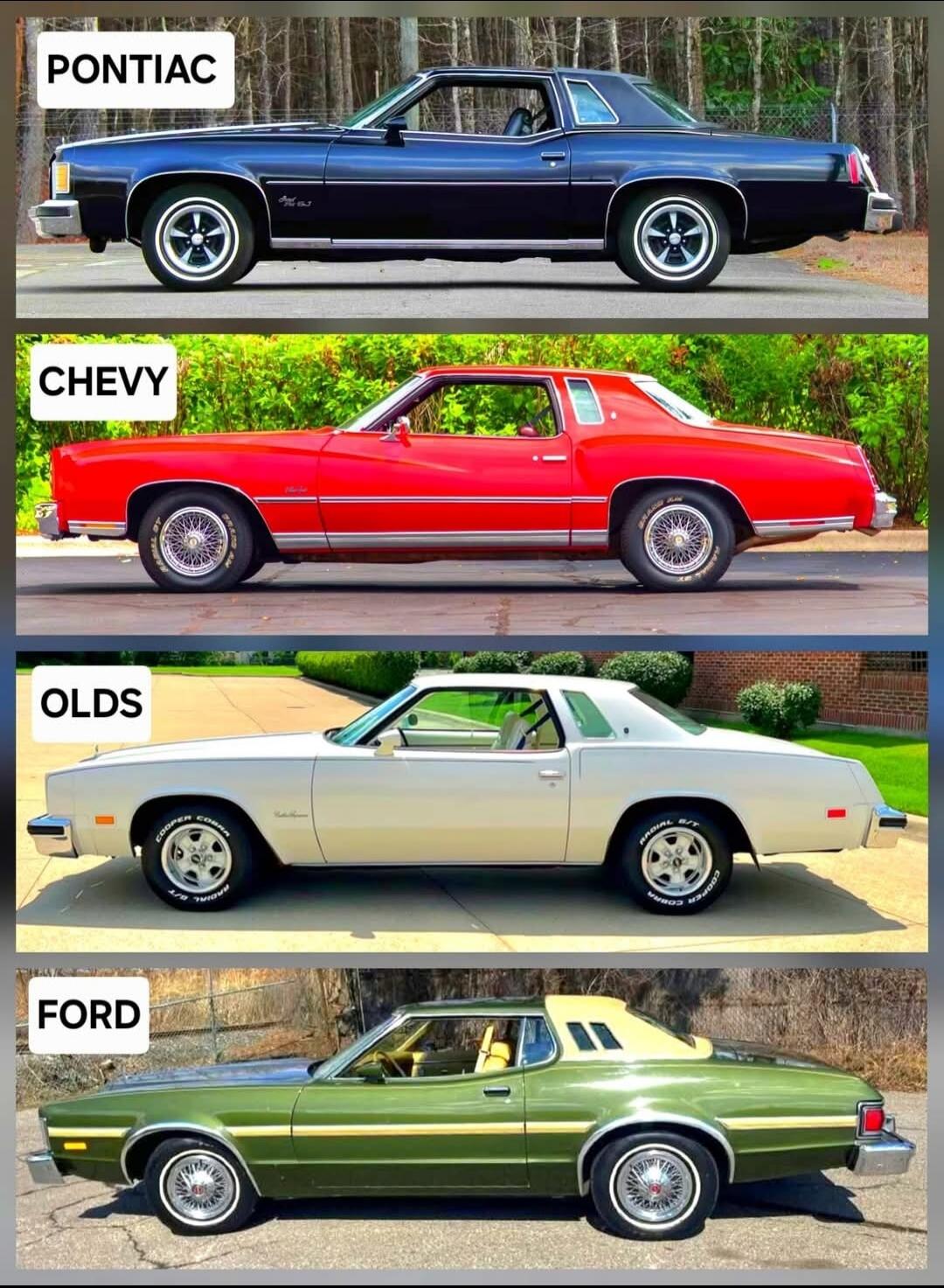 PONTIAC
CHEVY
OLDS
FORD