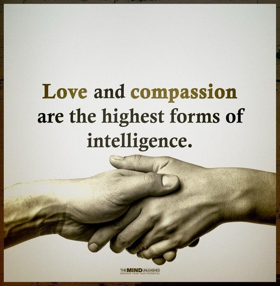 Love and compassion are the highest forms of intelligence. THE MIND UNLEASHED UNCOVER YOUR TRUE POTENTIAL