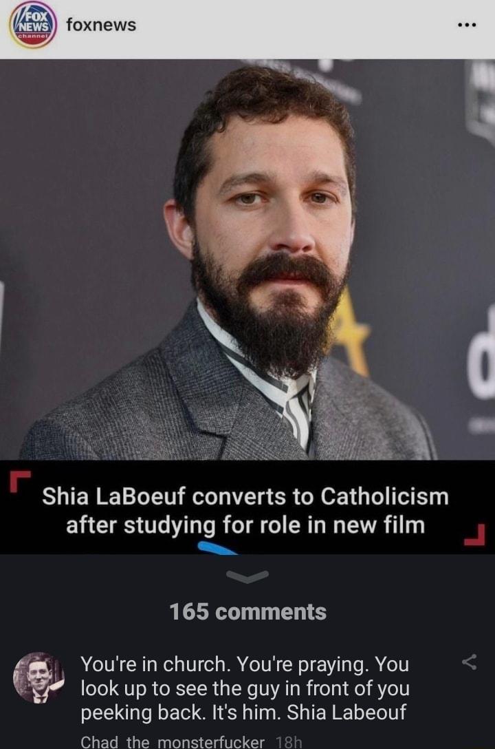 foxnews r BUIERELLETN RO R N1 IR after studying for role in new film J 165 comments Yourein church Youre praying You 7 look up to see the guy in front of you LGt S 1T RS TER LT Chad the tronsterfckar