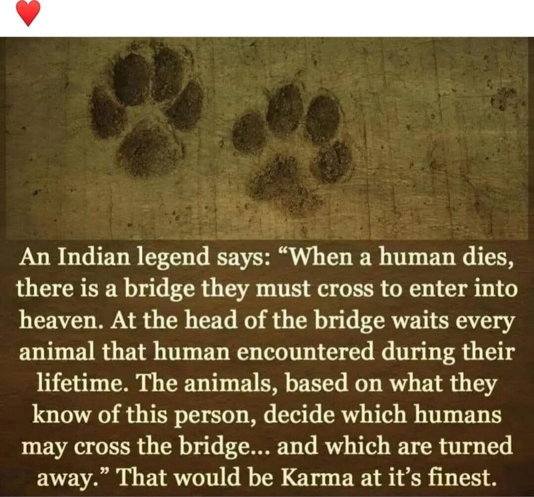 An Indian legend says: 