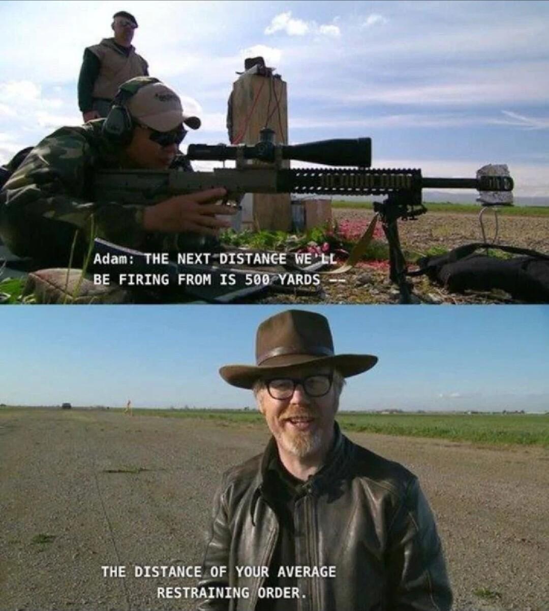 ____AdamiTHE NEXT DISTANCE WEZRL 5 FIRING FROM 1S SO0 YARDS A TN THE DISTANCE OF YOUR AVERAGE RESTRAINING ORDER