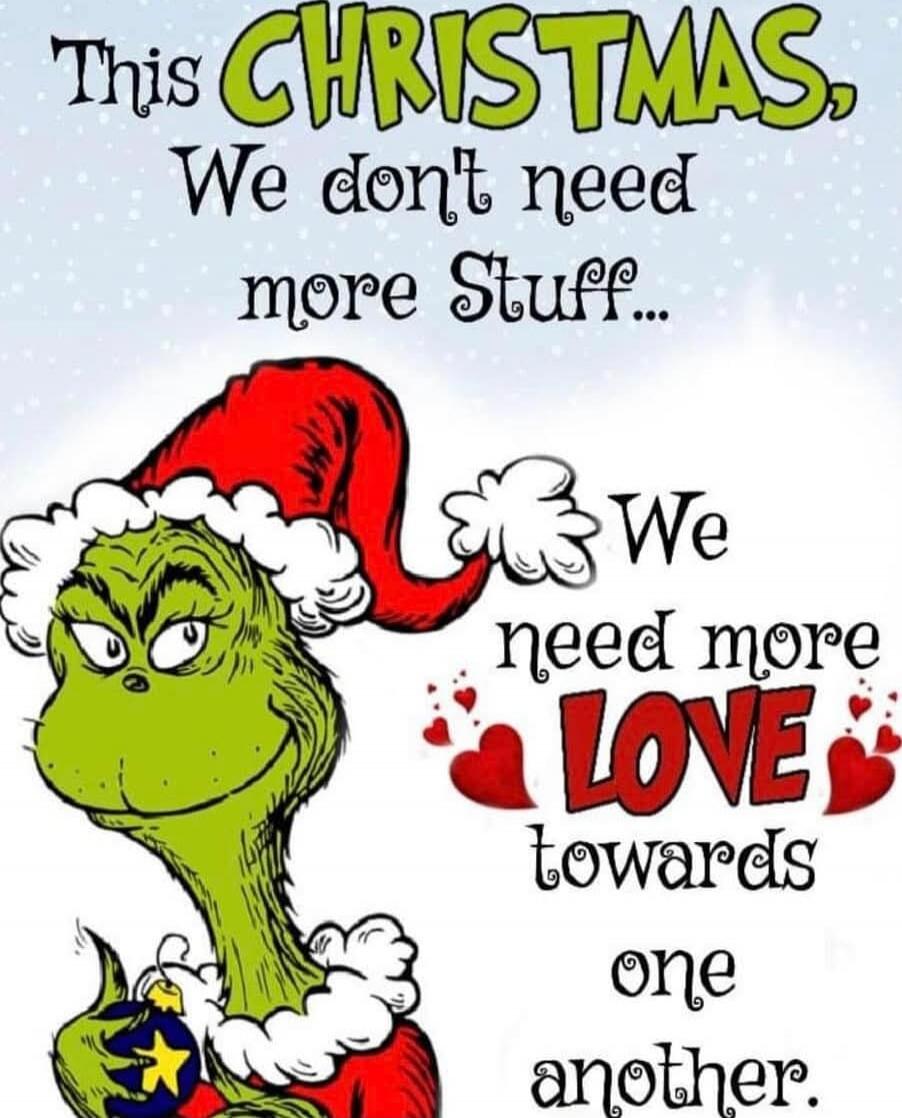 This CHRISTMAS, We don't need more Stuff... We need more LOVE towards one another