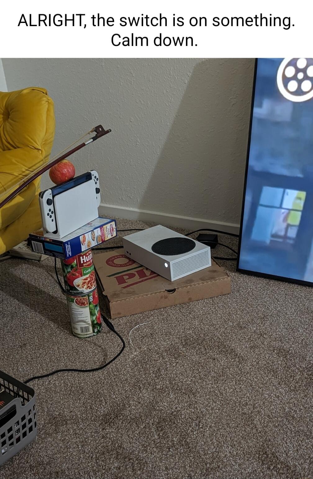 ALRIGHT the switch is on something Calm down