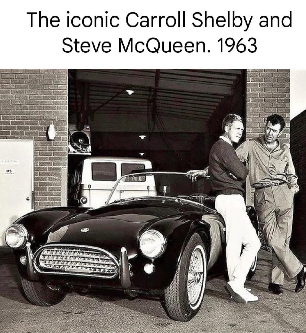 The iconic Carroll Shelby and Steve McQueen. 1963