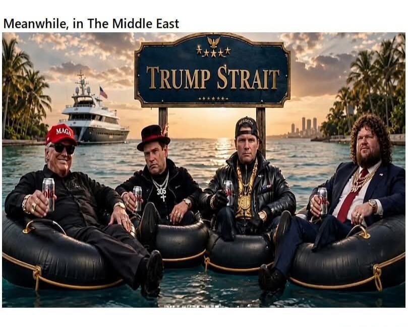 Meanwhile, in The Middle East. TRUMP STRAIT.