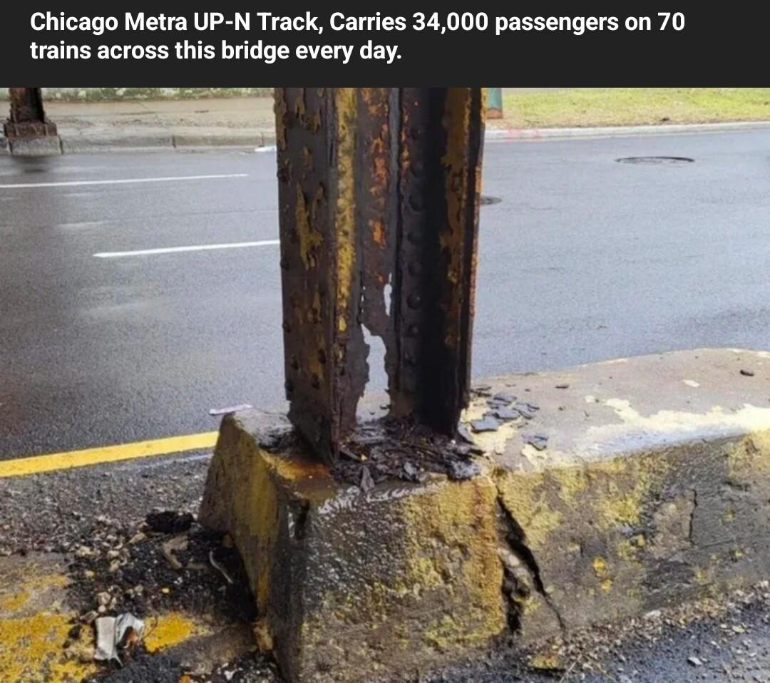Chicago Metra UP N Track Carries 34000 passengers on 70 trains across this bridge every day