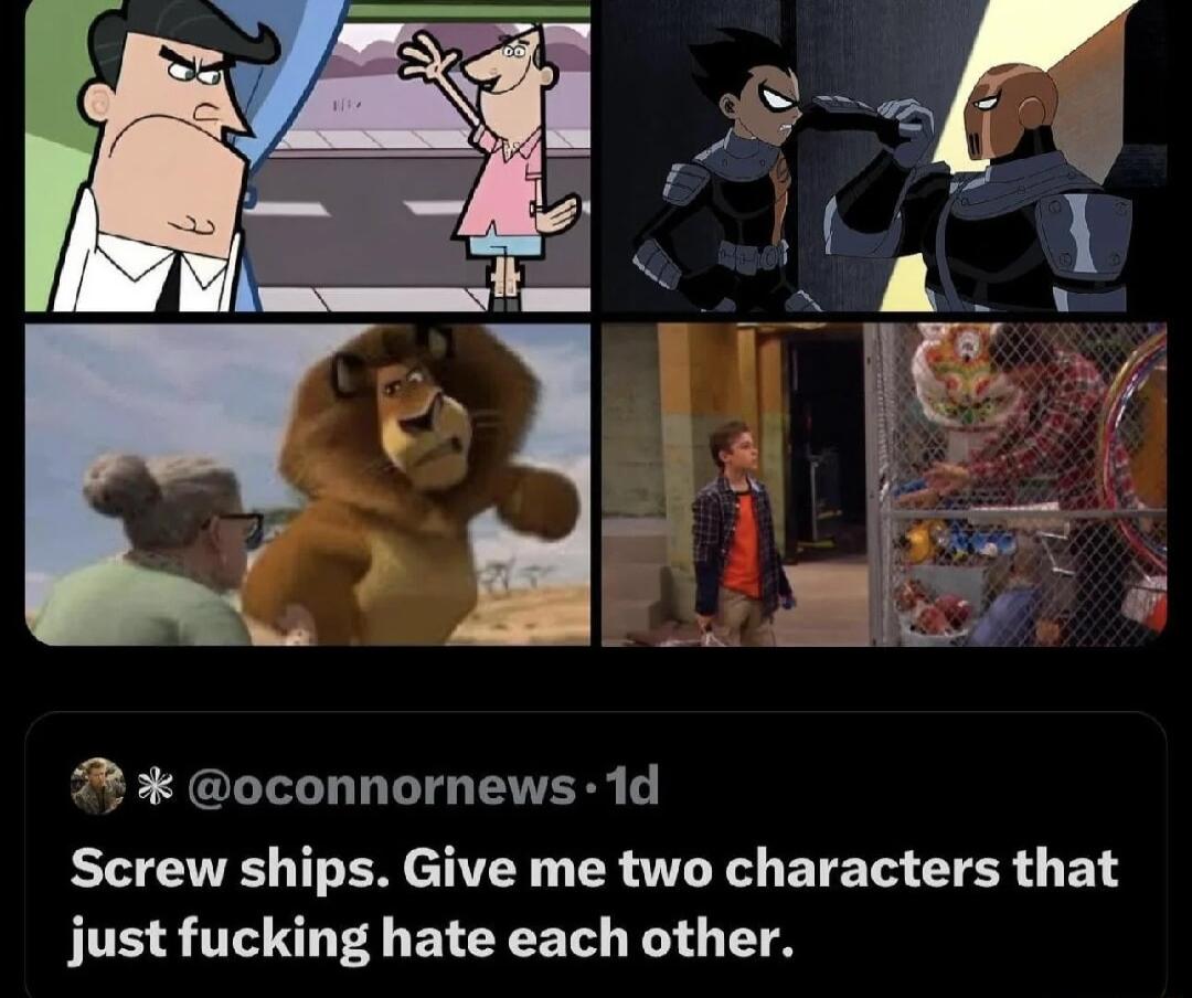 i B oconnornews 1d Screw ships Give me two characters that just fucking hate each other