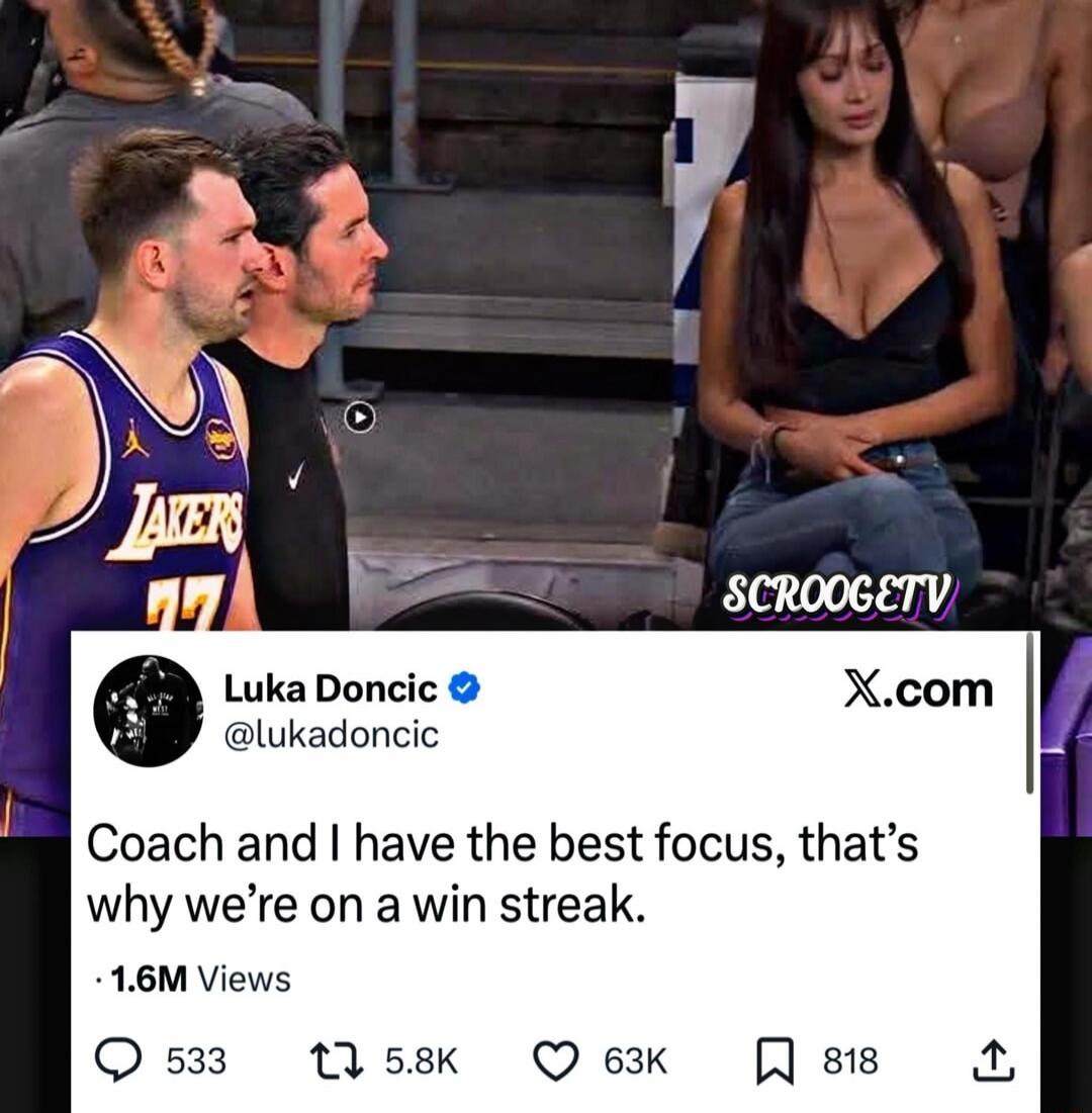 Coach and I have the best focus, that’s why we’re on a win streak.