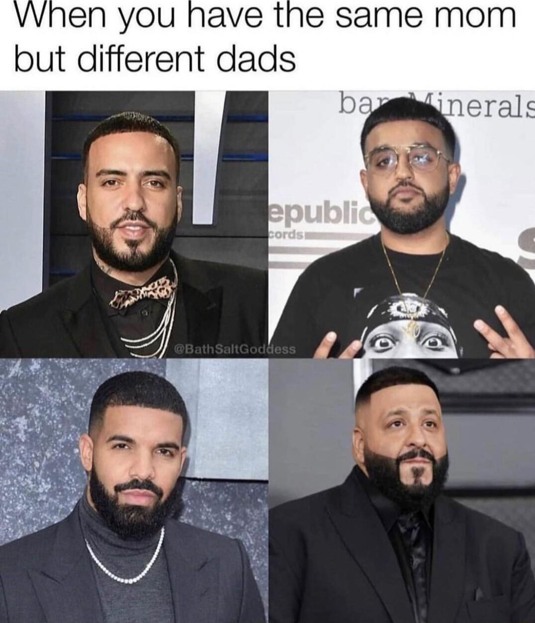 vhen you have the same mom but different dads
