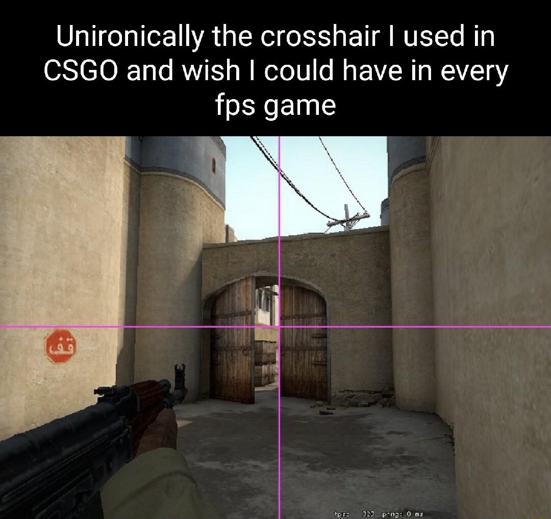 Unironically the crosshair used in CSGO and wish could have in every fps game