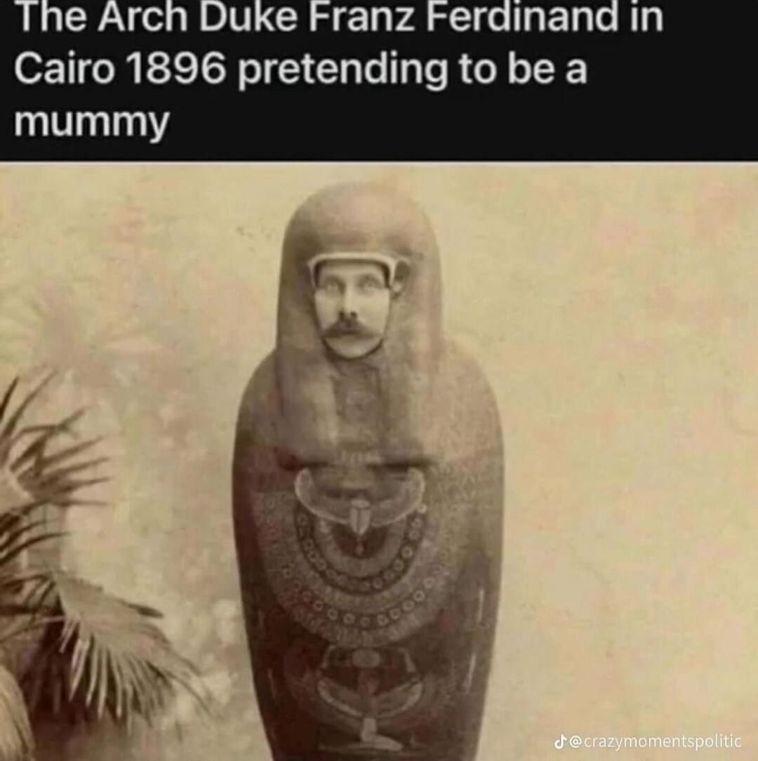 Cairo 1896 pretending to be a mummy