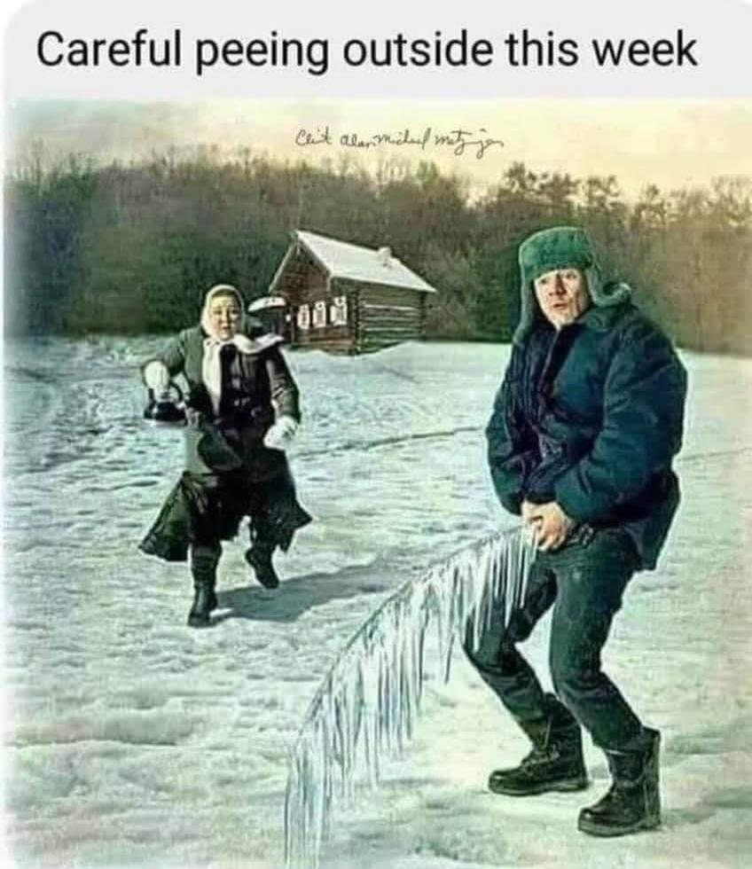 Careful peeing outside this week