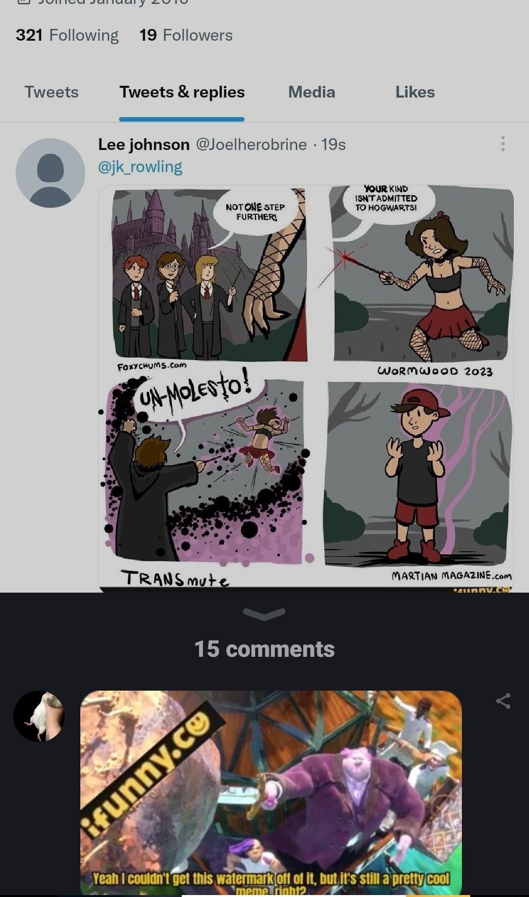 321 Foll Tweets Tweetsreplies Media Lee johnson Joelherobrine 195 Wesu AT MAGATIE com Kl Yeah coudr Get i waermarof o uts 3 ety coai