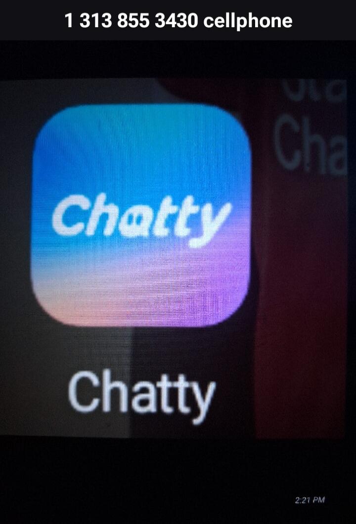 1 313 855 3430 cellphone Chatty Chatty 2:21 PM