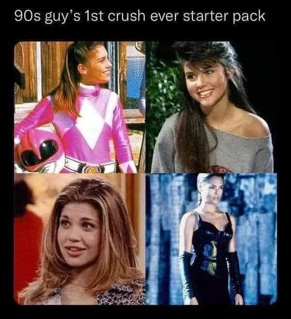 90s guys 1st crush ever starter pack