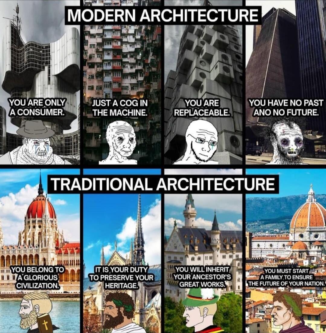MODER FI ARCHITECTURE VTN YOU HAVE NO PAST JANONO FUTURE 2 T TRADITIONAL ARCHITECTURE msvwmm i 70 PRESERVE YOUR 1 YOUR ANCESTORS 37