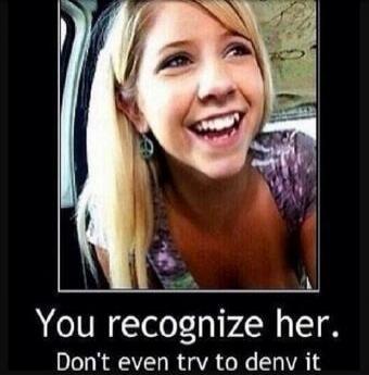 You recognize her. Don't even try to deny it.