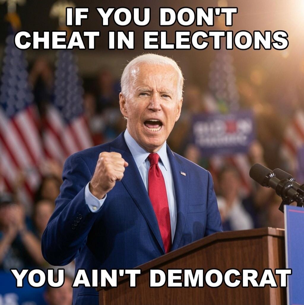IF YOU DON'T CHEAT IN ELECTIONS YOU AIN'T DEMOCRAT