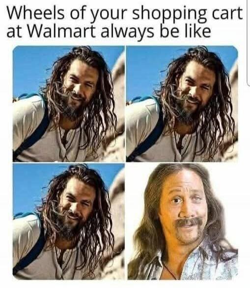 Wheels of your shopping cart at Walmart always be like