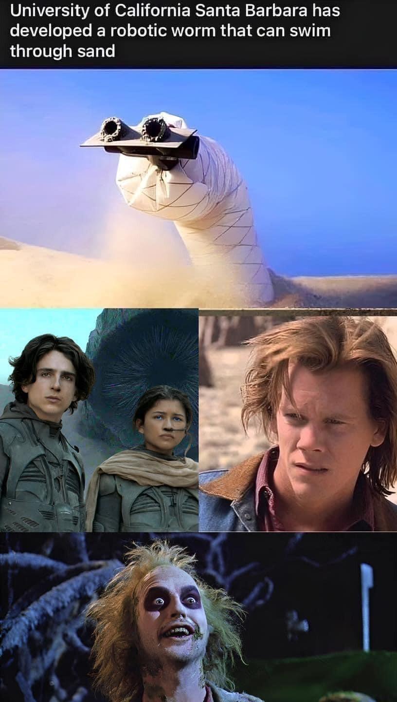 University of California Santa Barbara has developed a robotic worm that can swim through sand