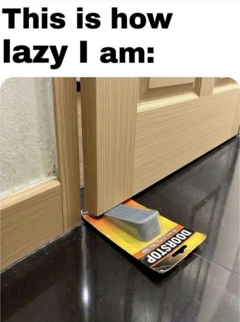 This is how lazy I am: DOORSTOP Heavy Duty No-Slip